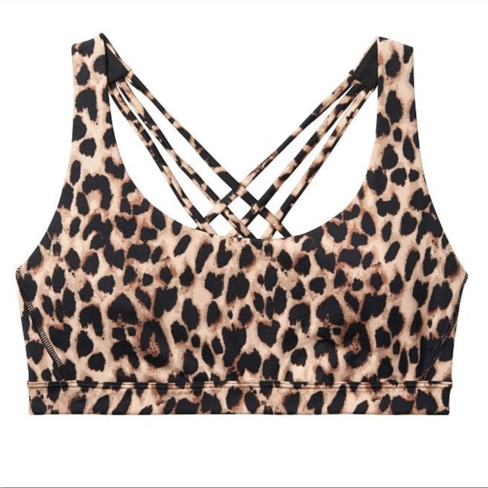 Victoria’s Secret Racer Back Leopard Print Sports Bra Medium